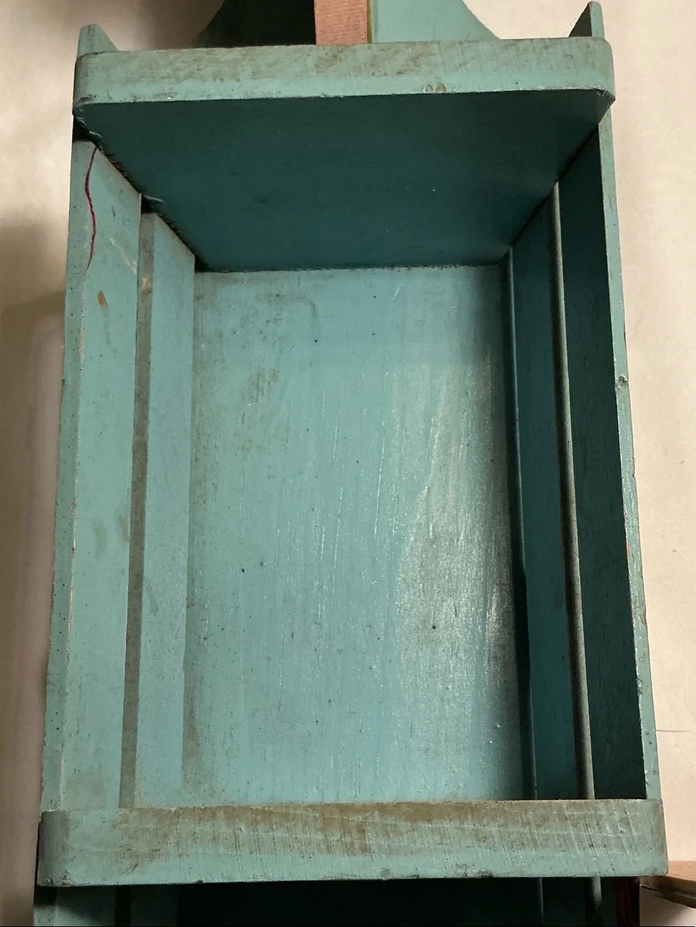 Antique Unique Rare 1900’s Pink Bunny Pull Toy w/ Teal Wagon over 125 years old